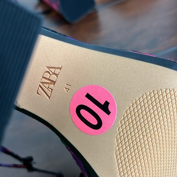 Zara Platform Chunky Satin Sandal Women's 41 Purple Bloggers Favorite New Artsy - Picture 10 of 12